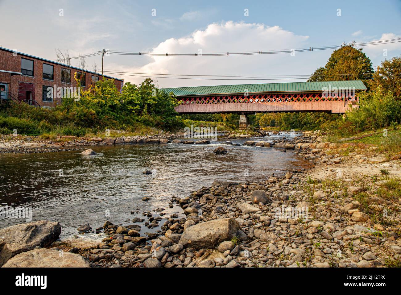The Thompson Covered Bridge West Swanzey, New Hampshire Stock Photo Alamy