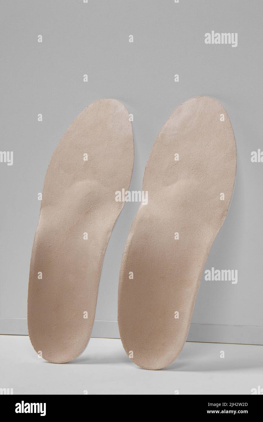Insoles isolated on a white background. Medical orthopedic insoles