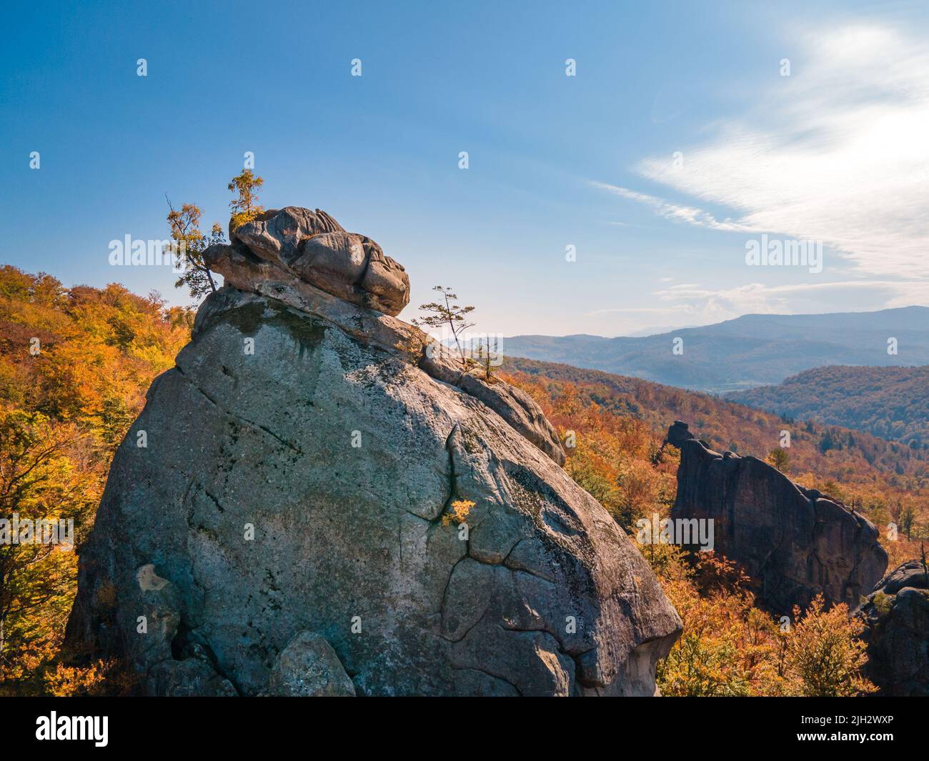 Dowth Rocks Aerial view dovbush rocks in hi-res stock photography and images - Alamy