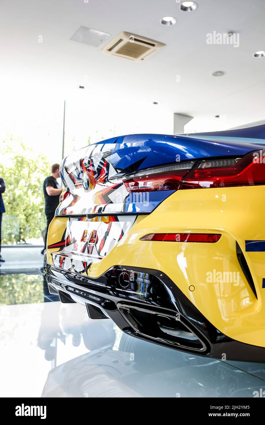 Presentation of BMW 8 X Jeff Koons in Zagreb, Croatia, on July 14, 2022 ...