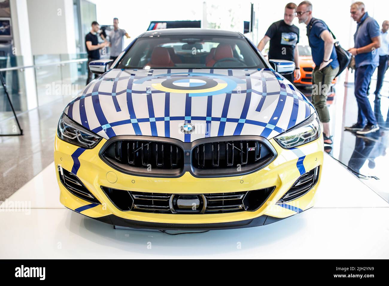Presentation of BMW 8 X Jeff Koons in Zagreb, Croatia, on July 14, 2022 ...