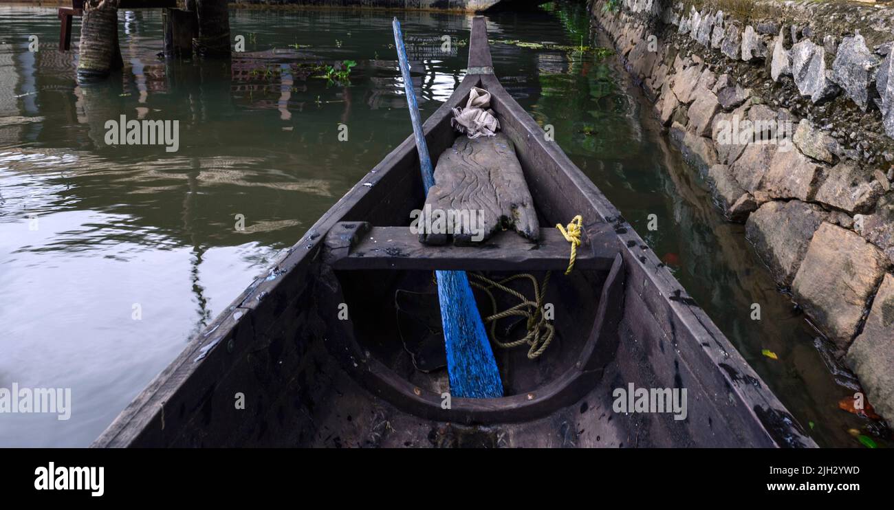 Scenic Kerala boat sailing in Kumarakom, Kerala, India Stock Photo Alamy