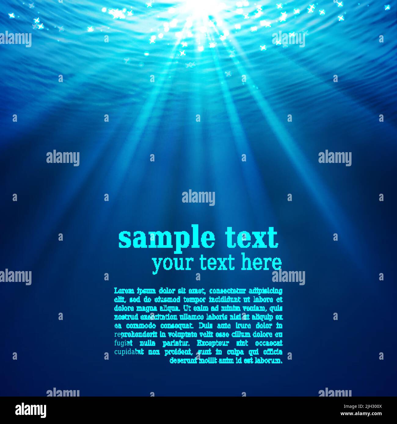 Vector -- abstract underwater background with sunlight Stock Vector ...