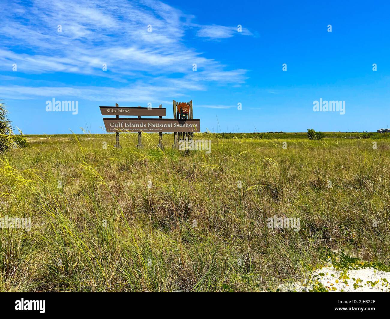 Ship Island, MS - June 17, 2022: Ship Island is part of the Gulf Islands National Seashore, a part of the National Park Service Stock Photo