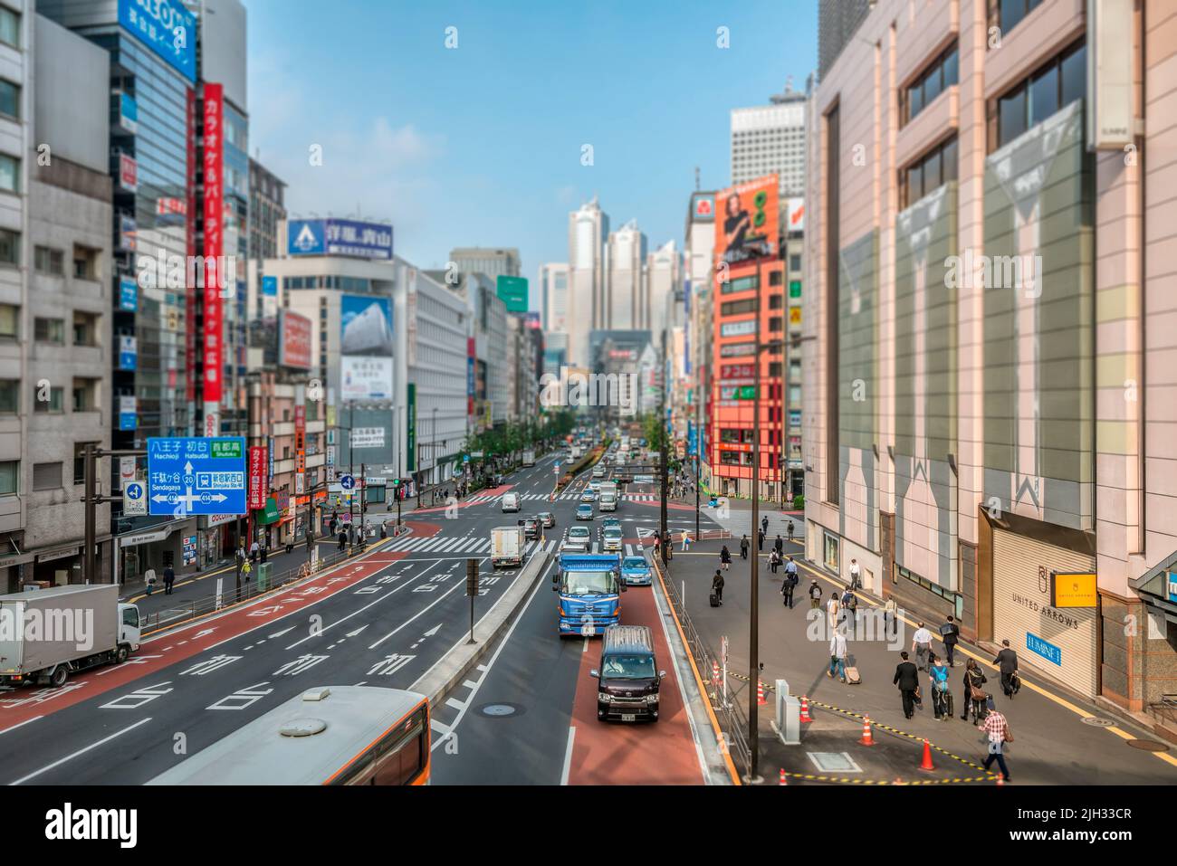 Cityscape at the Shinjuku Business District, Tokyo, Japan Stock Photo