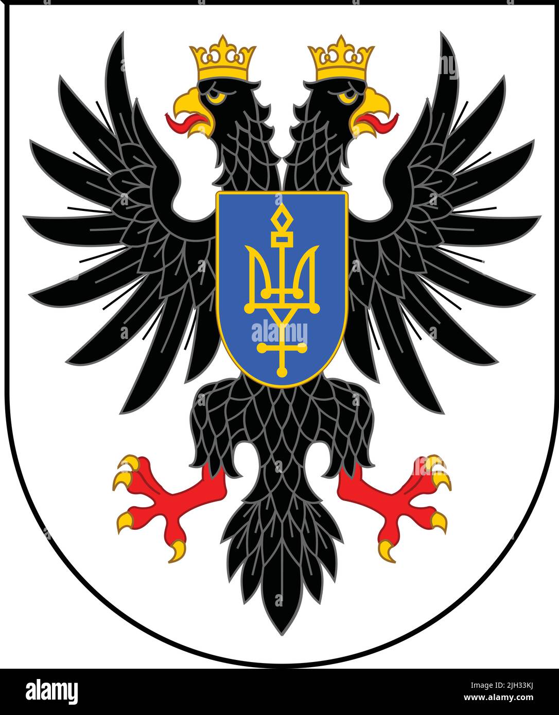 Coat of arms of the CHERNIHIV OBLAST, UKRAINE Stock Vector