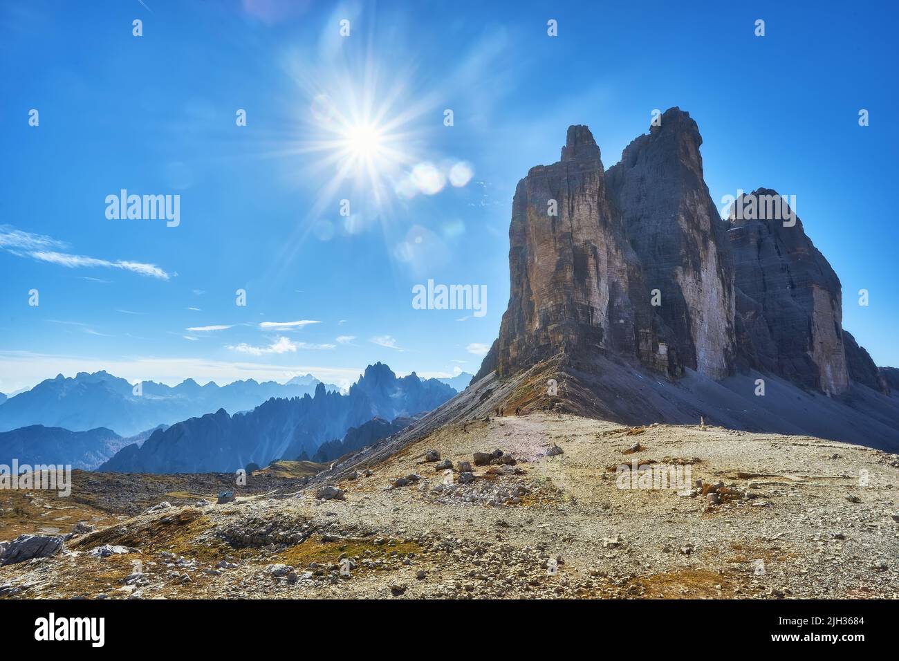 World Famous Peaks Of Tre Cime Di Lavaredo National Park UNESCO World 
