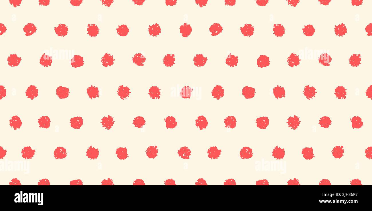 Polka dot seamless pattern with hand painted circles Stock Vector
