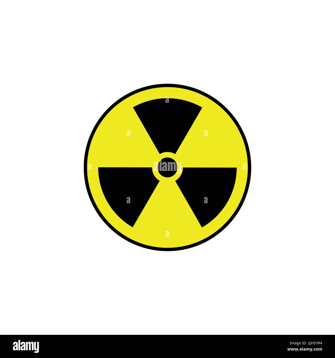 Toxic sign, symbol. Warning radioactive zone graphic vector. Icon flat ...