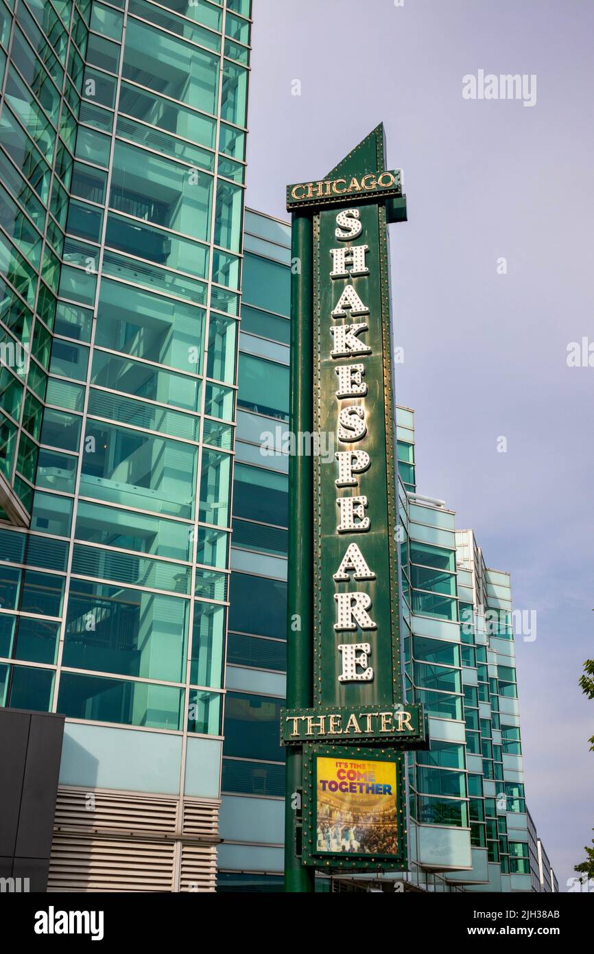 Shakespeare Theater on Navy Pier in Chicago Illinois, USA Stock Photo