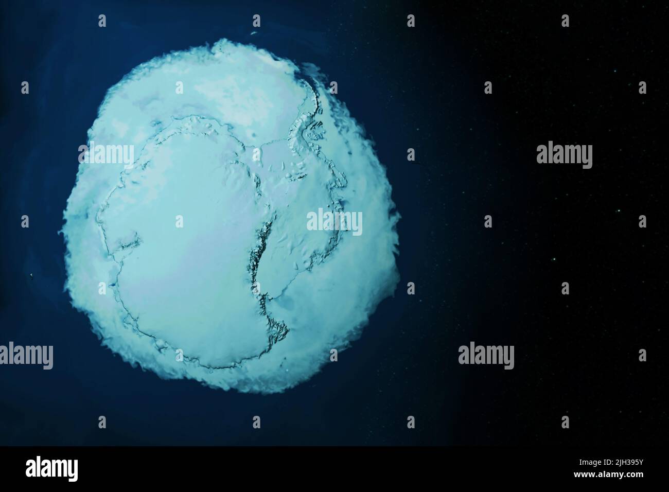 Mainland Antarctica, from space. Elements of this image furnished by NASA. High quality photo Stock Photo
