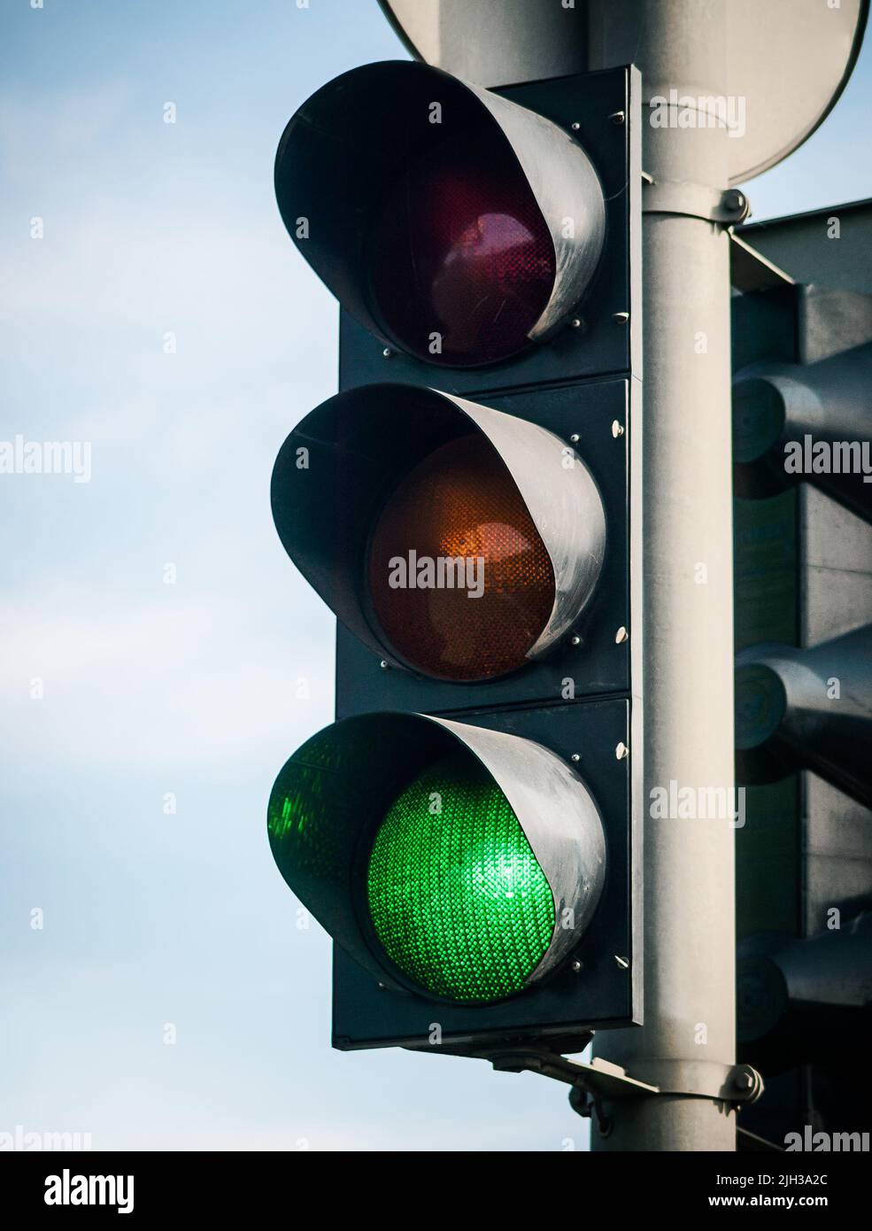 Traffic Control light, its green signal Stock Photo