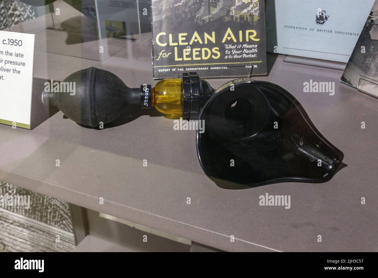 An Asthma inhaler (c 1950s) on display in the Thackray Museum of