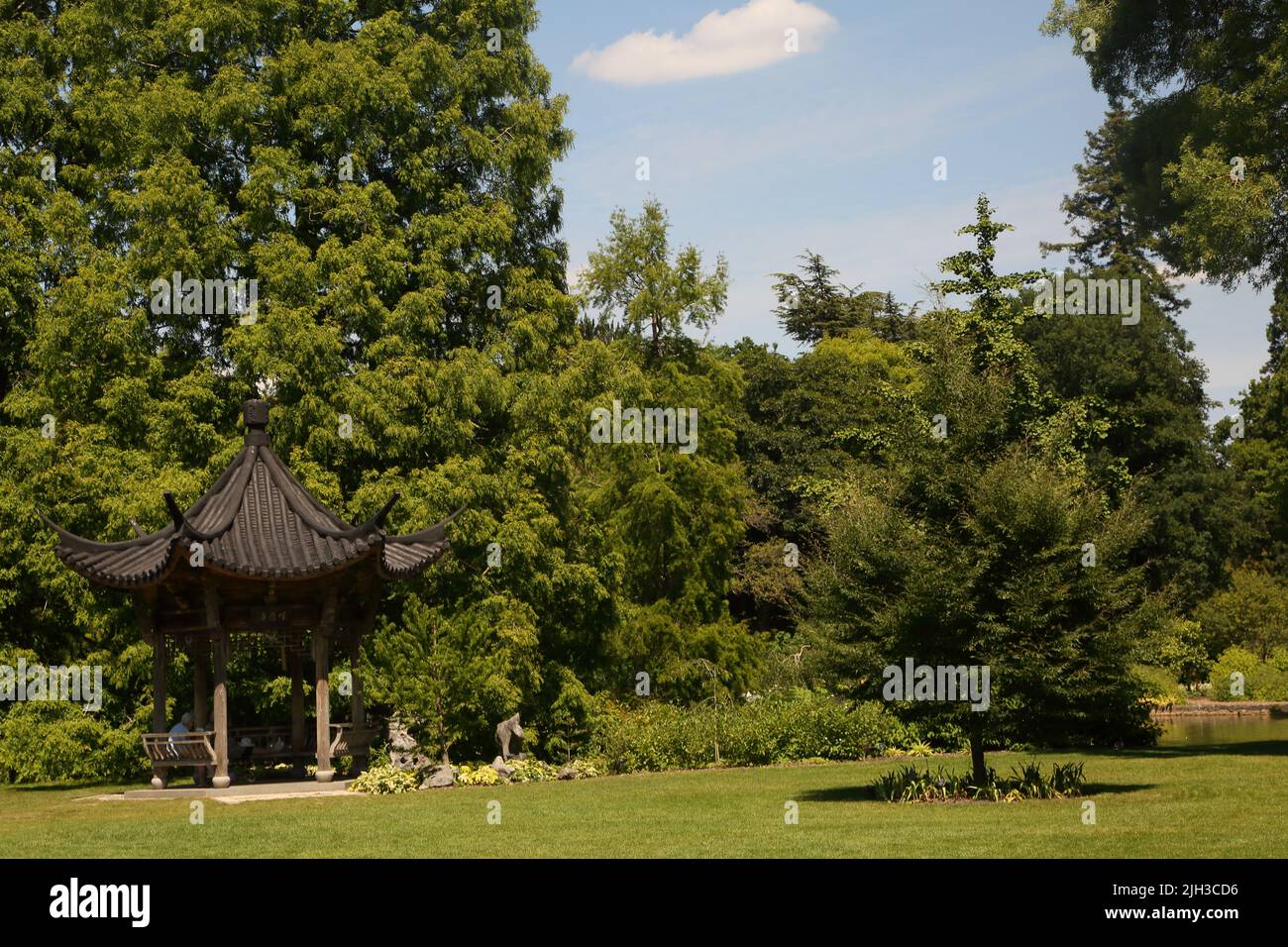 Japanese Pagoda At Wisley RHS Garden Surrey England Stock Photo