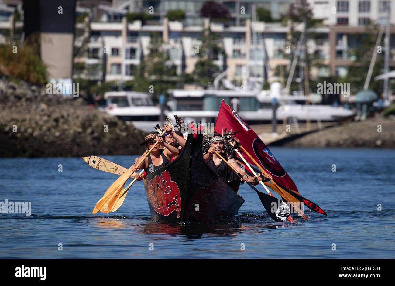 Vancouver, Canada. 14th July, 2022. Members of the Squamish Nation