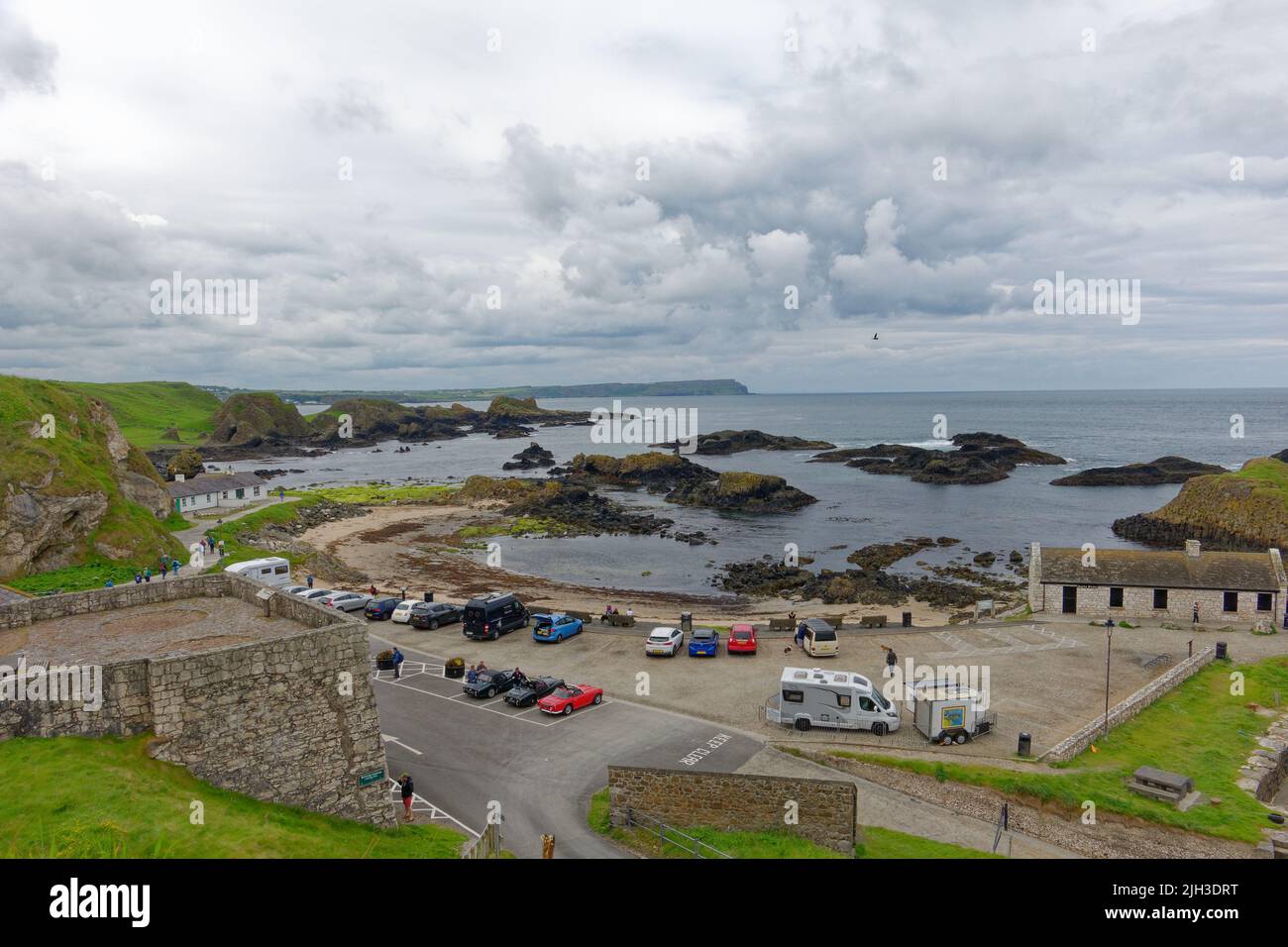 View of Ballintoy Harbour, County Antrim, Northern Ireland Stock Photo