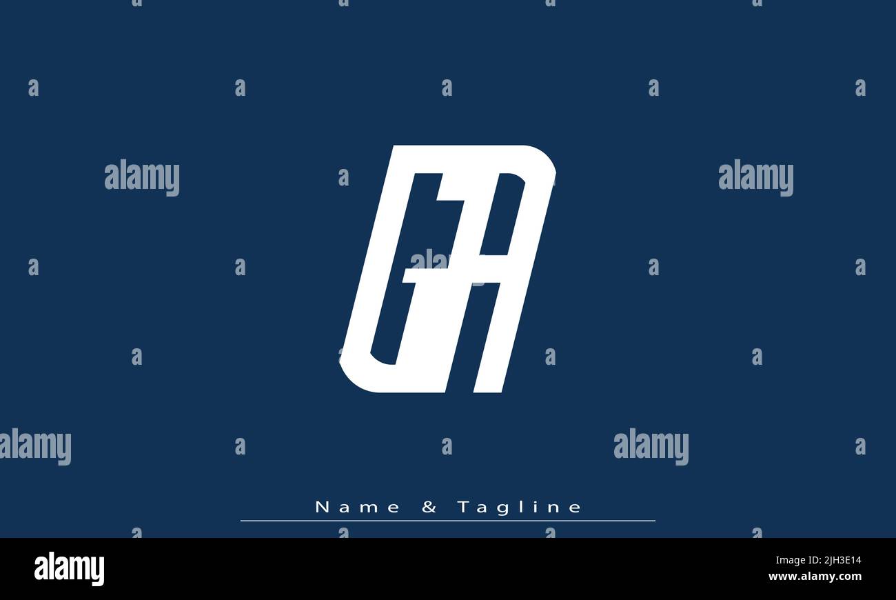 Alphabet letters Initials Monogram logo GA , AG Stock Vector