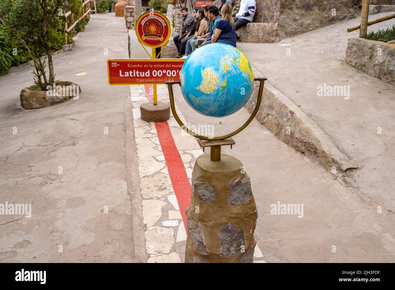 Intanan Museum in Quito, Ecuador is a scientific and fun interactive outdoor museum on the equator at 0 latitude Stock Photo