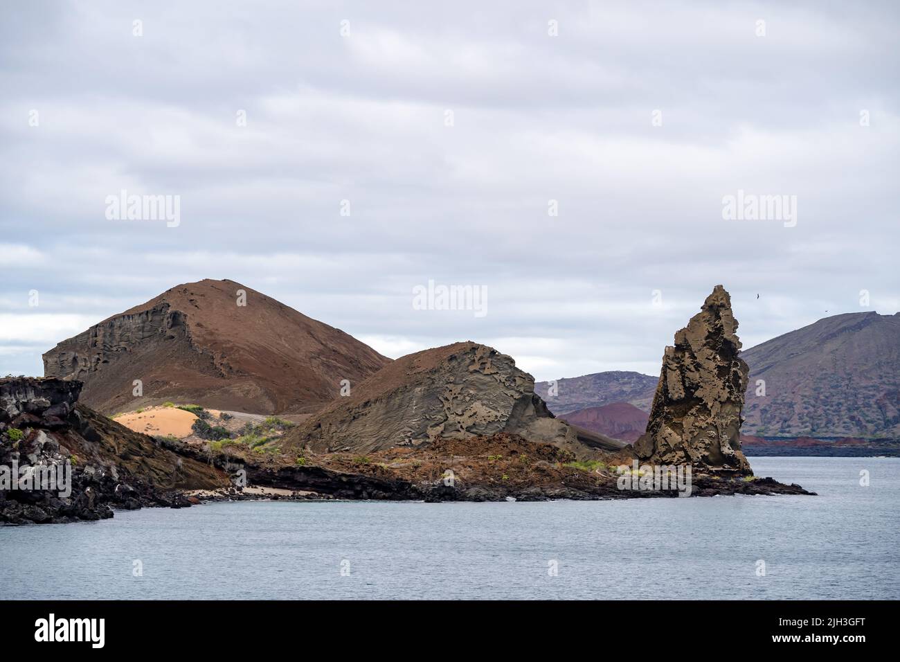 Pinnacle Rock landscape on Bartolome Island in the Galapagos Stock Photo