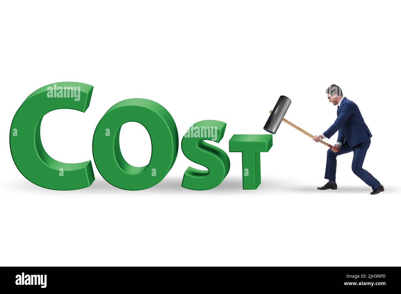 Cost optimisation concept with the falling costs Stock Photo Alamy
