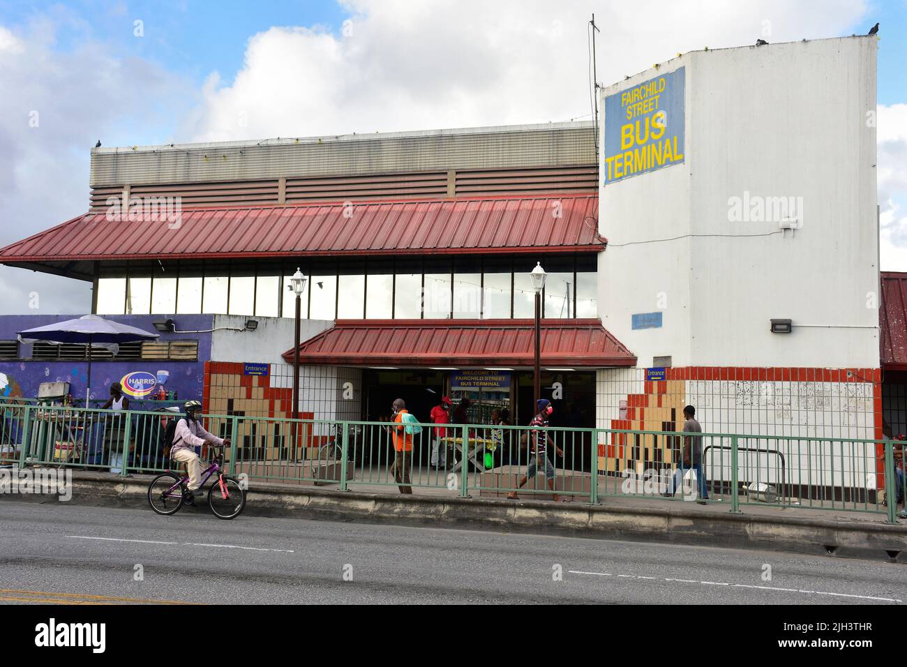 Bus terminal on fairchild bridgetown barbados hires stock photography