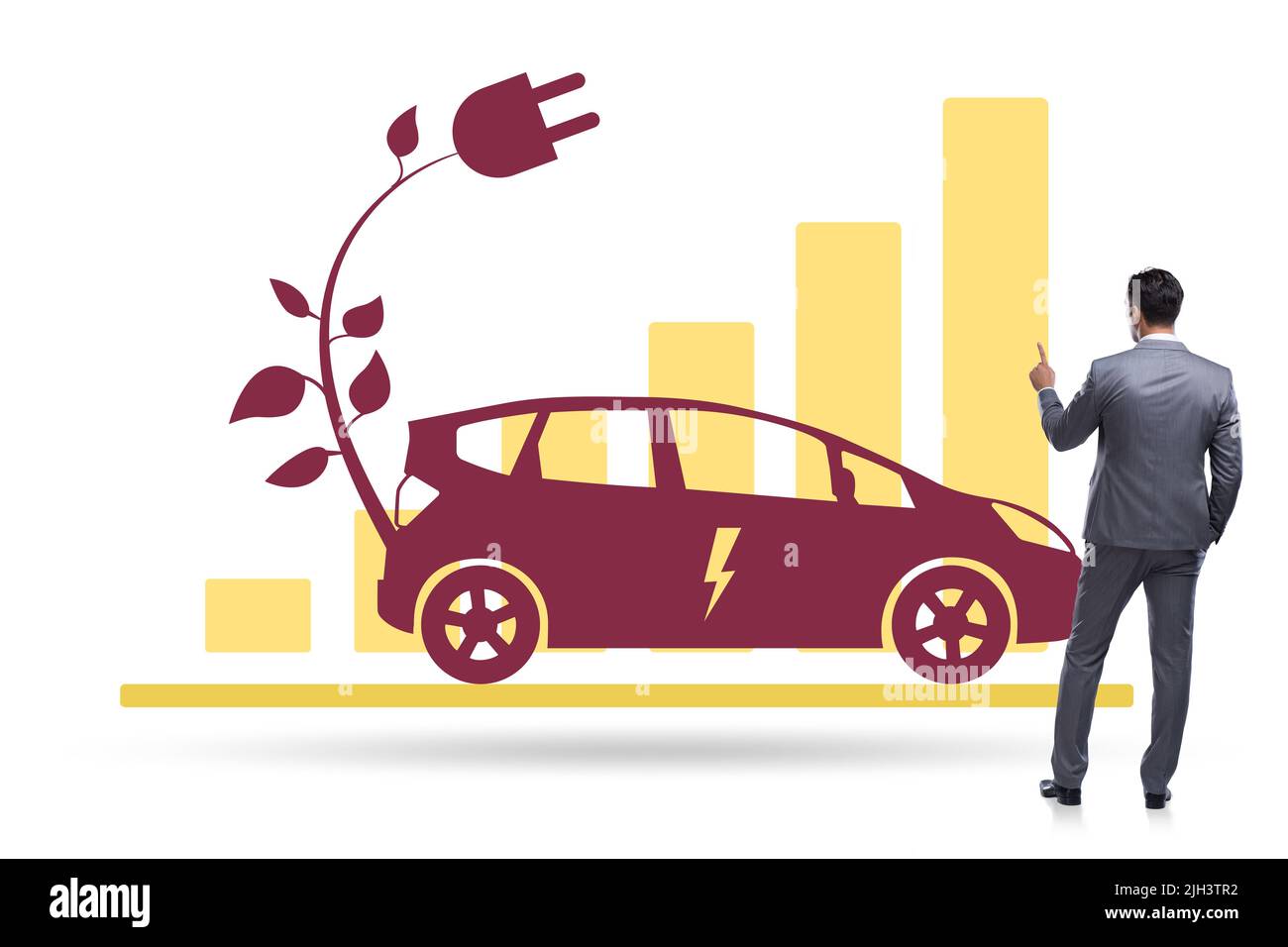 Growth of the electric car usage concept Stock Photo Alamy