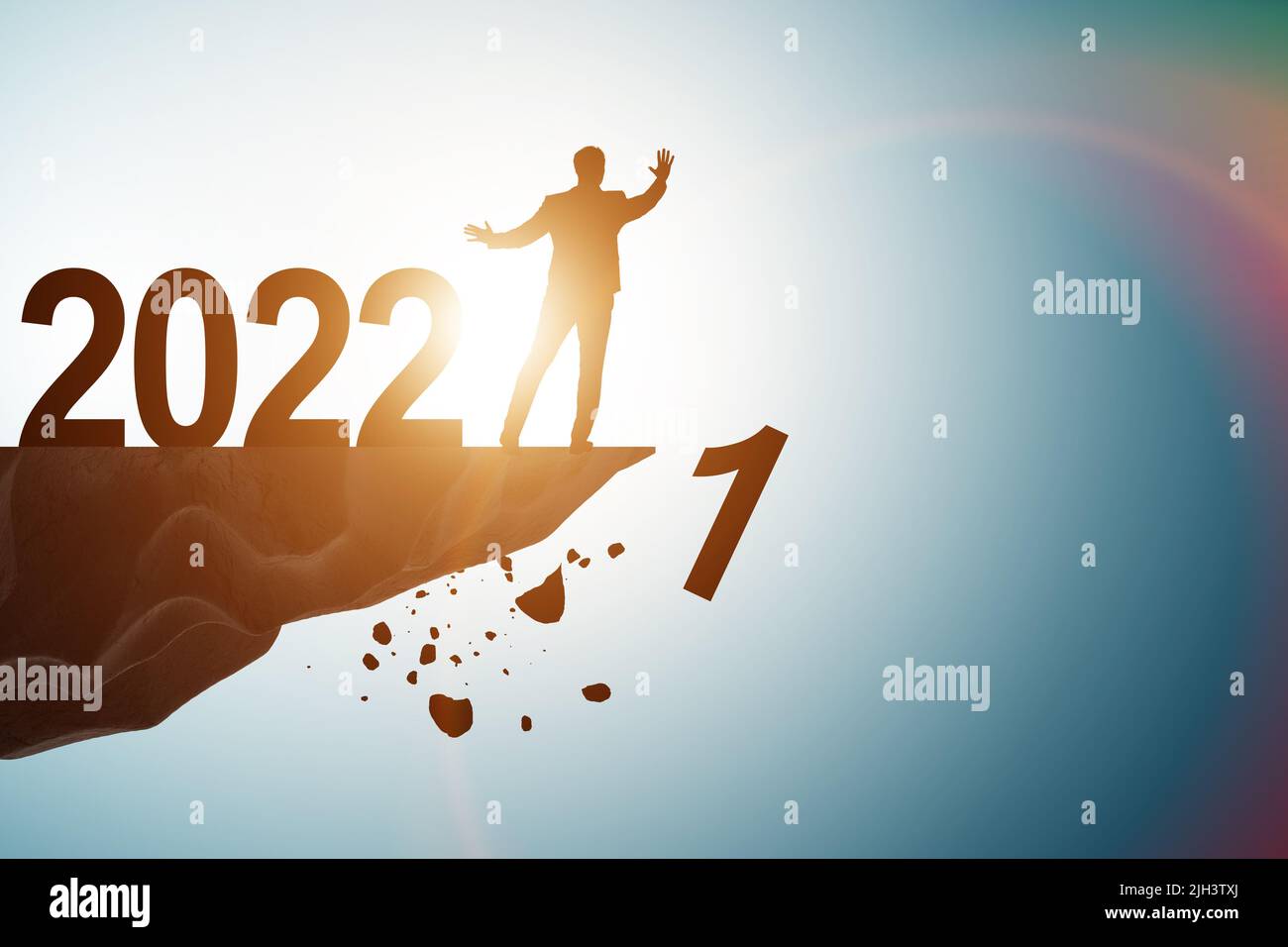 Concept of the transition from 2021 to 2022 Stock Photo - Alamy