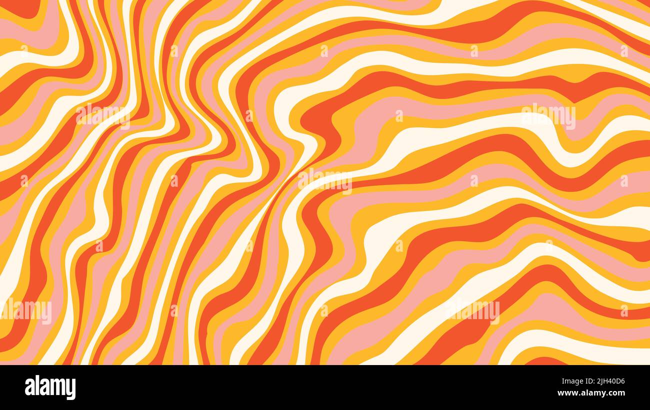 acid wave rainbow line backgrounds in 1970s 1960s hippie style