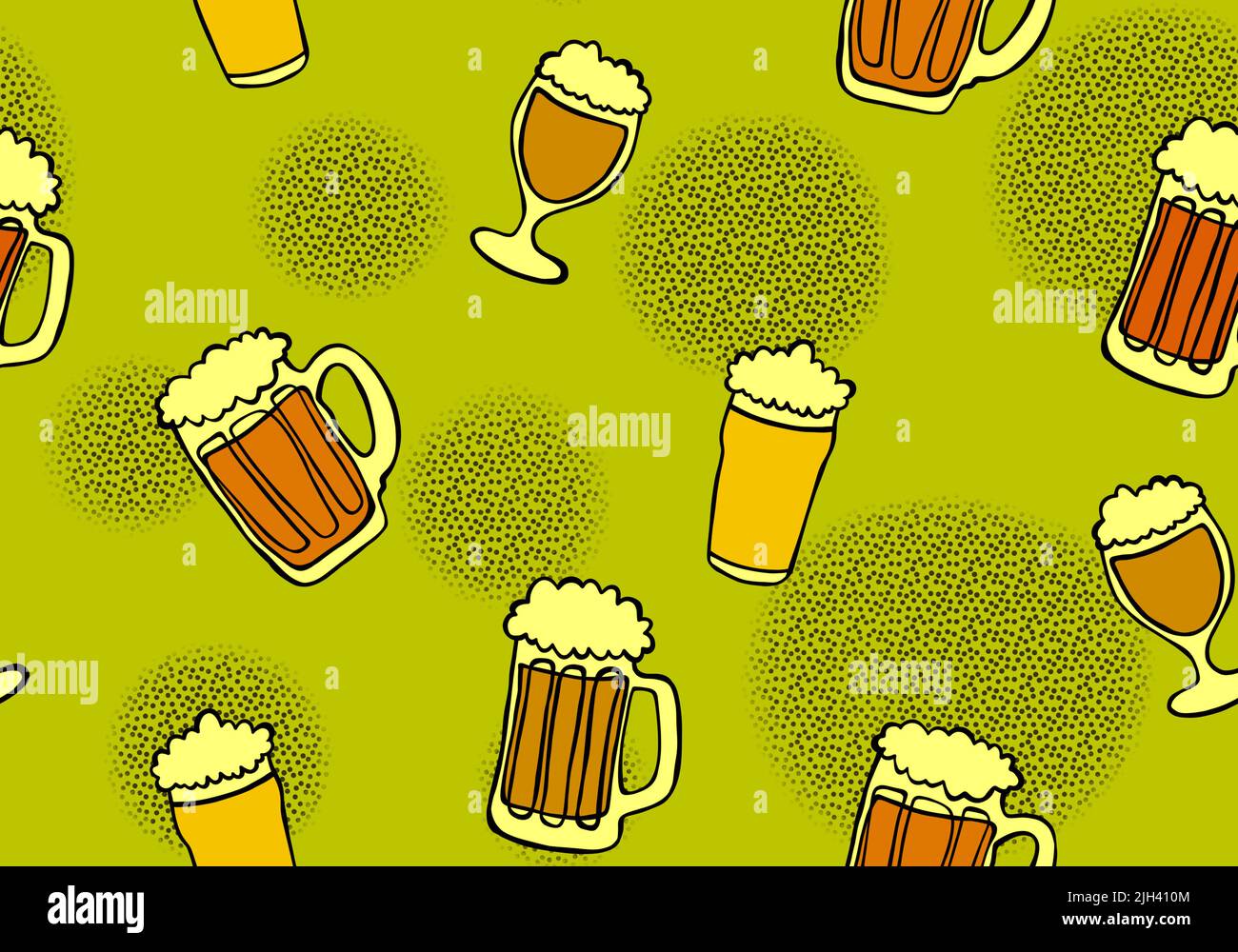 Beer seamless octoberfest pattern for wrapping paper and menu and ...