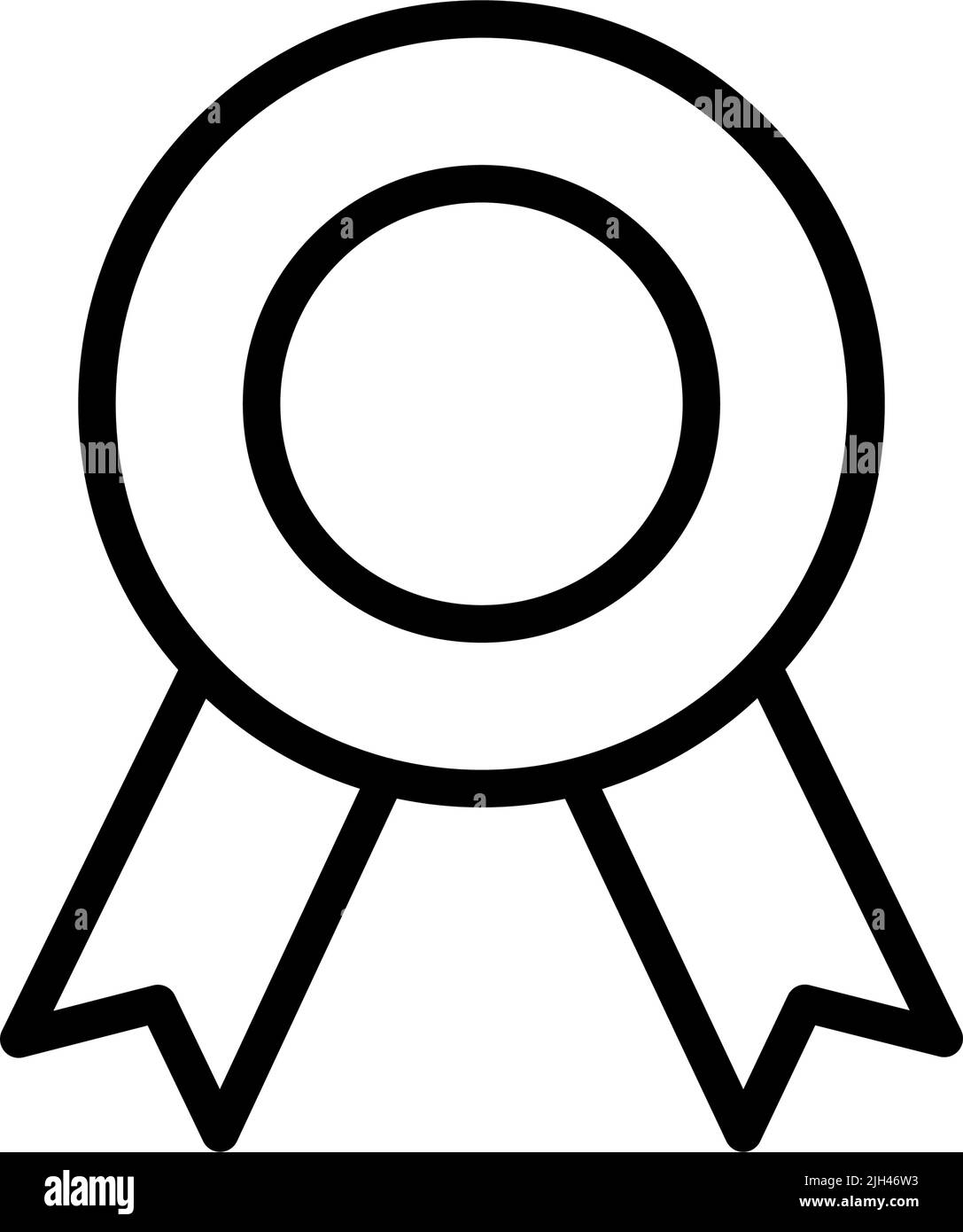 Simple badge icon. Achievement and award. Editable vector. Stock Vector