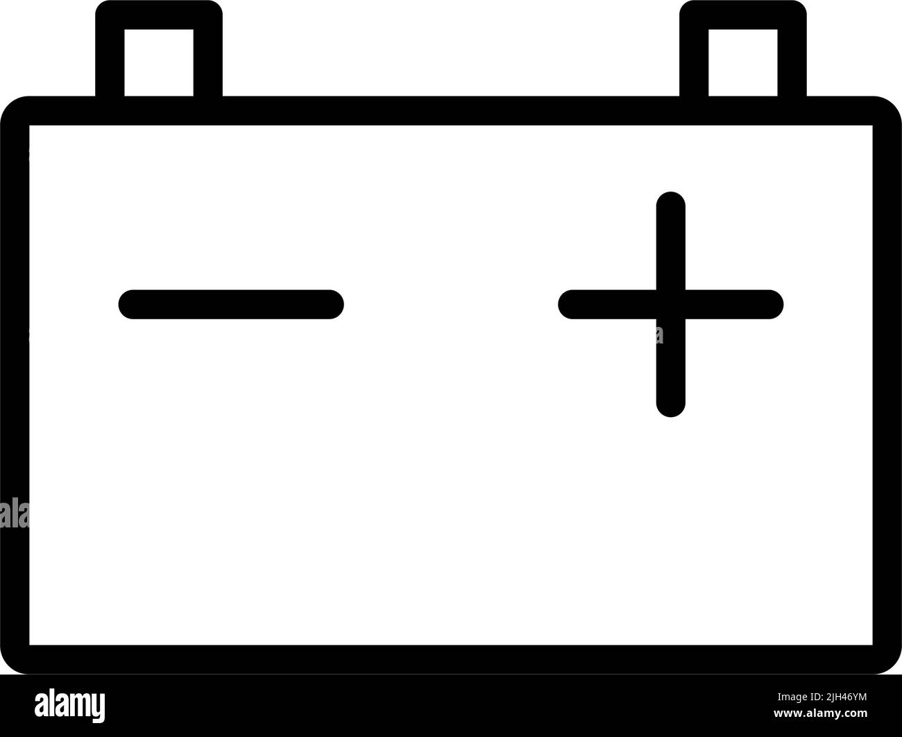 Car battery. Battery car charge indication icon. Editable vector. Stock Vector