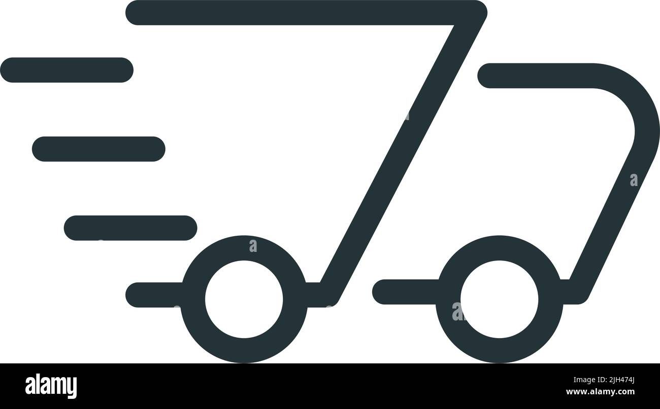 Modern moving track icon. Cargo transport. Editable vector. Stock Vector