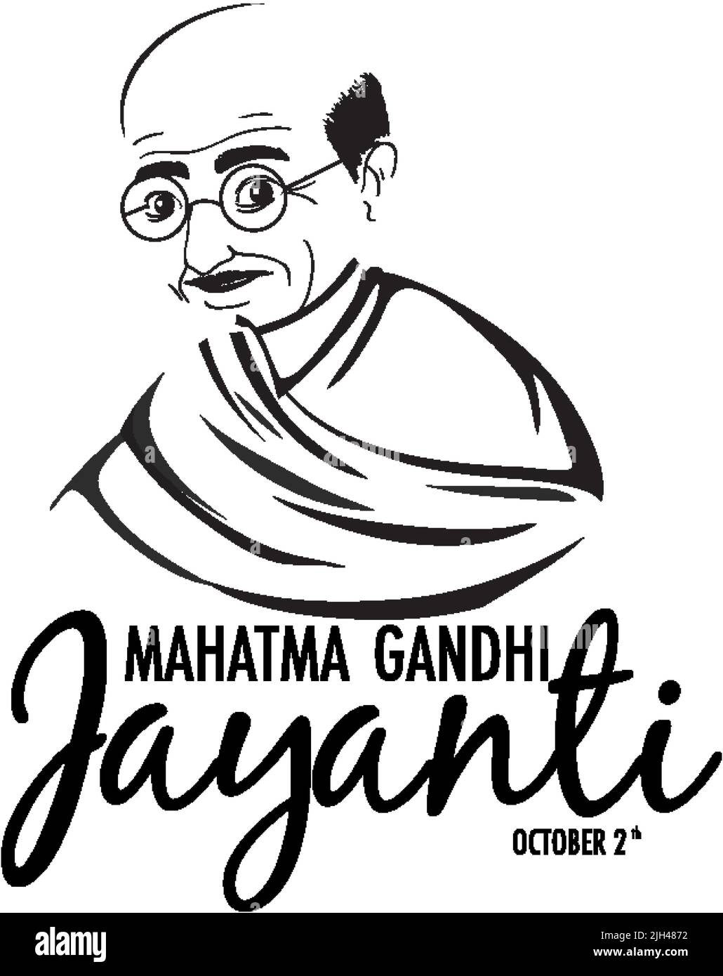 Mahatma Gandhi Jayanti Day Poster illustration Stock Vector
