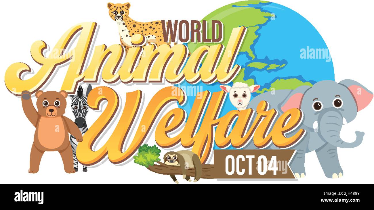 World Animal Welfare Day Poster illustration Stock Vector Image & Art -  Alamy