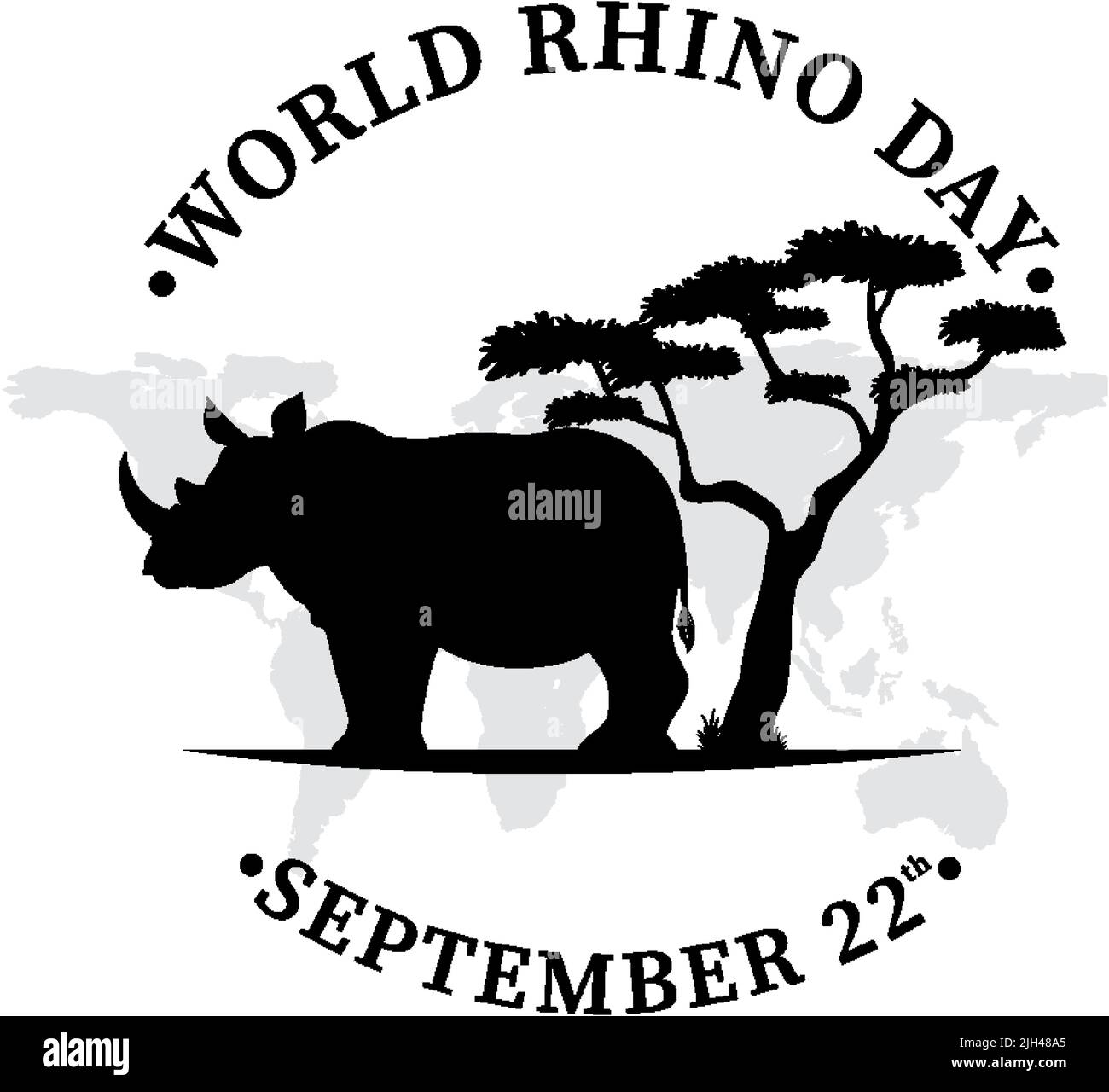 World Rhino Day September 22 Banner illustration Stock Vector Image ...