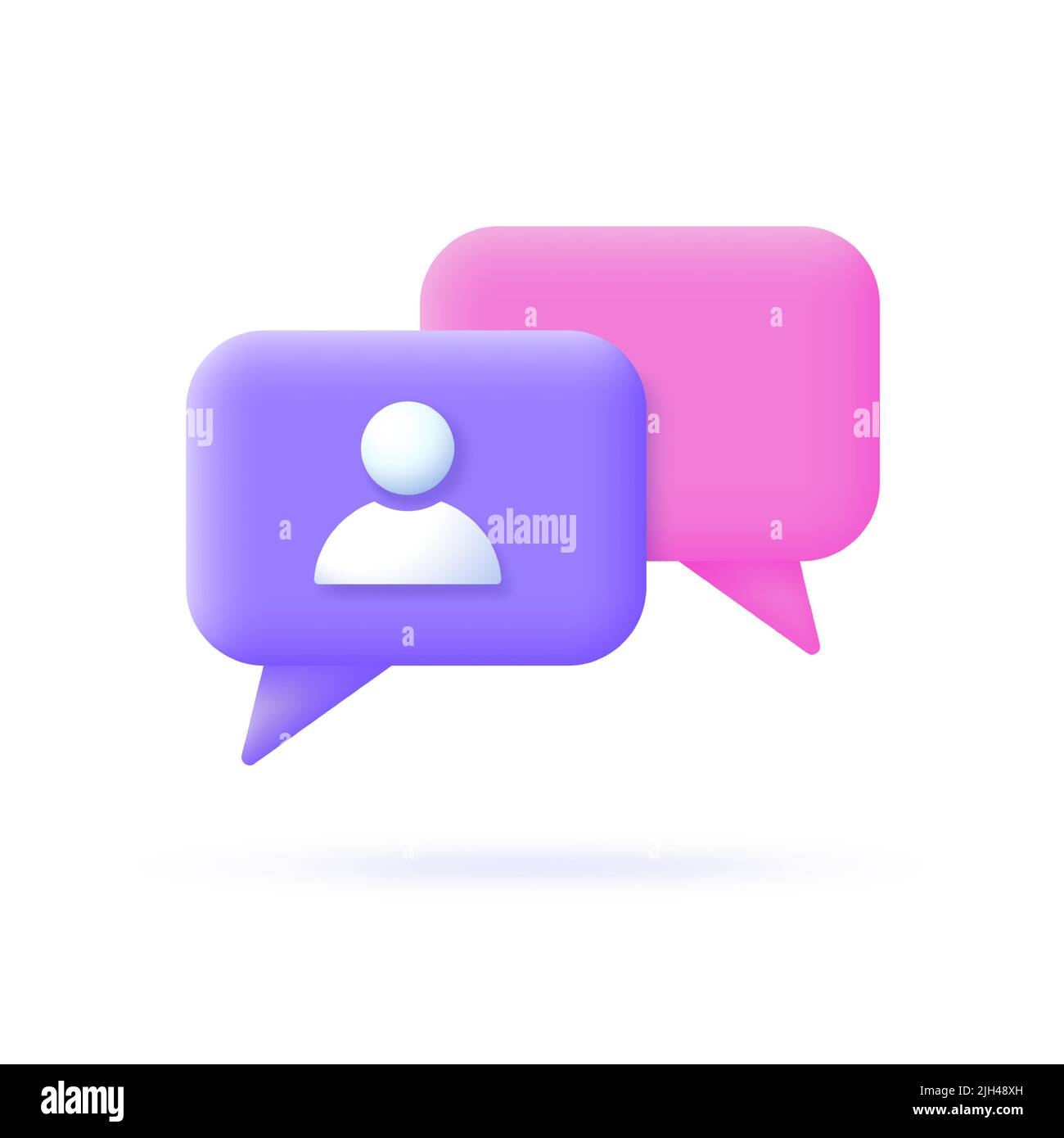 User notification 3d icon. Symbol of message, forum, conference. Vector