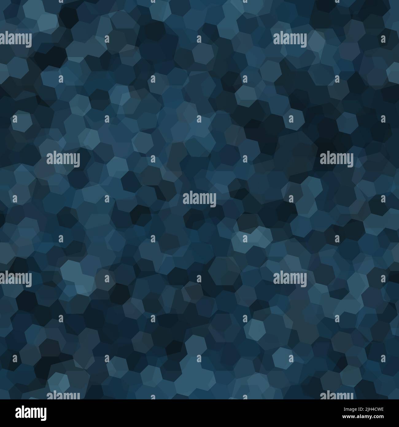 Denim Blue Hexagonal Crystal Texture. Seamless Pattern Abstract Background Stock Vector