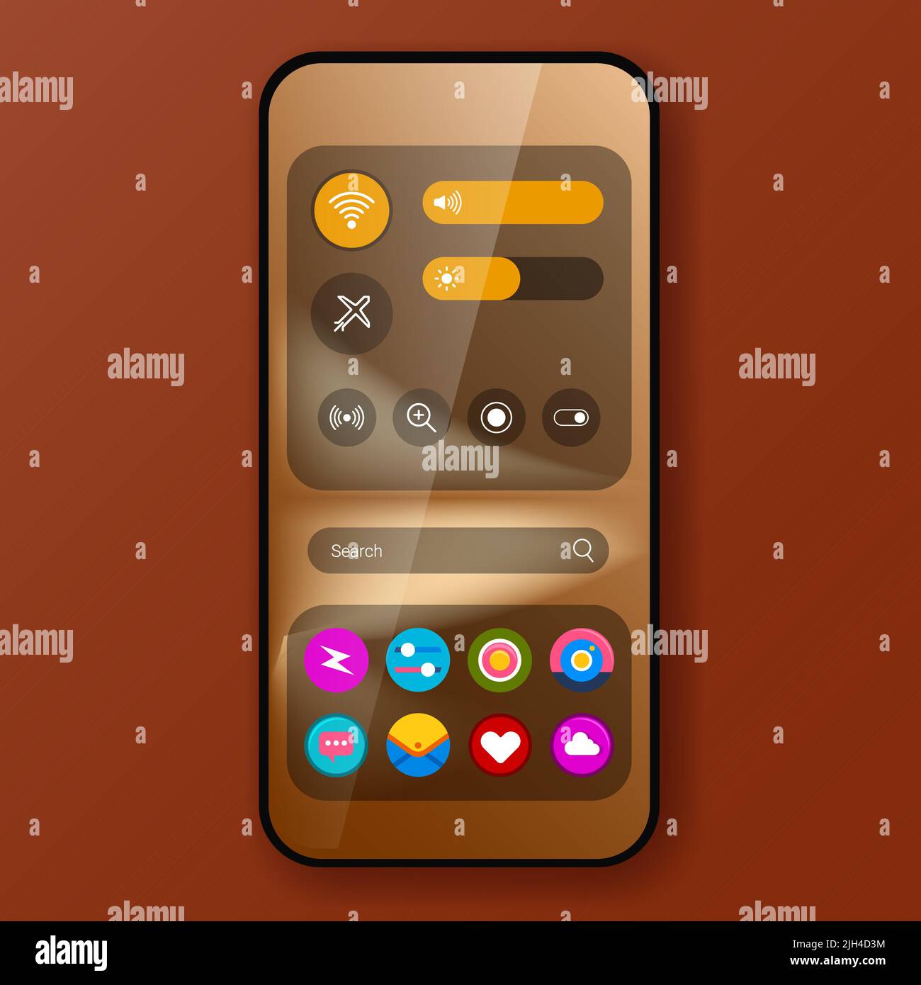 setting control user interface home screen Stock Vector Image & Art - Alamy