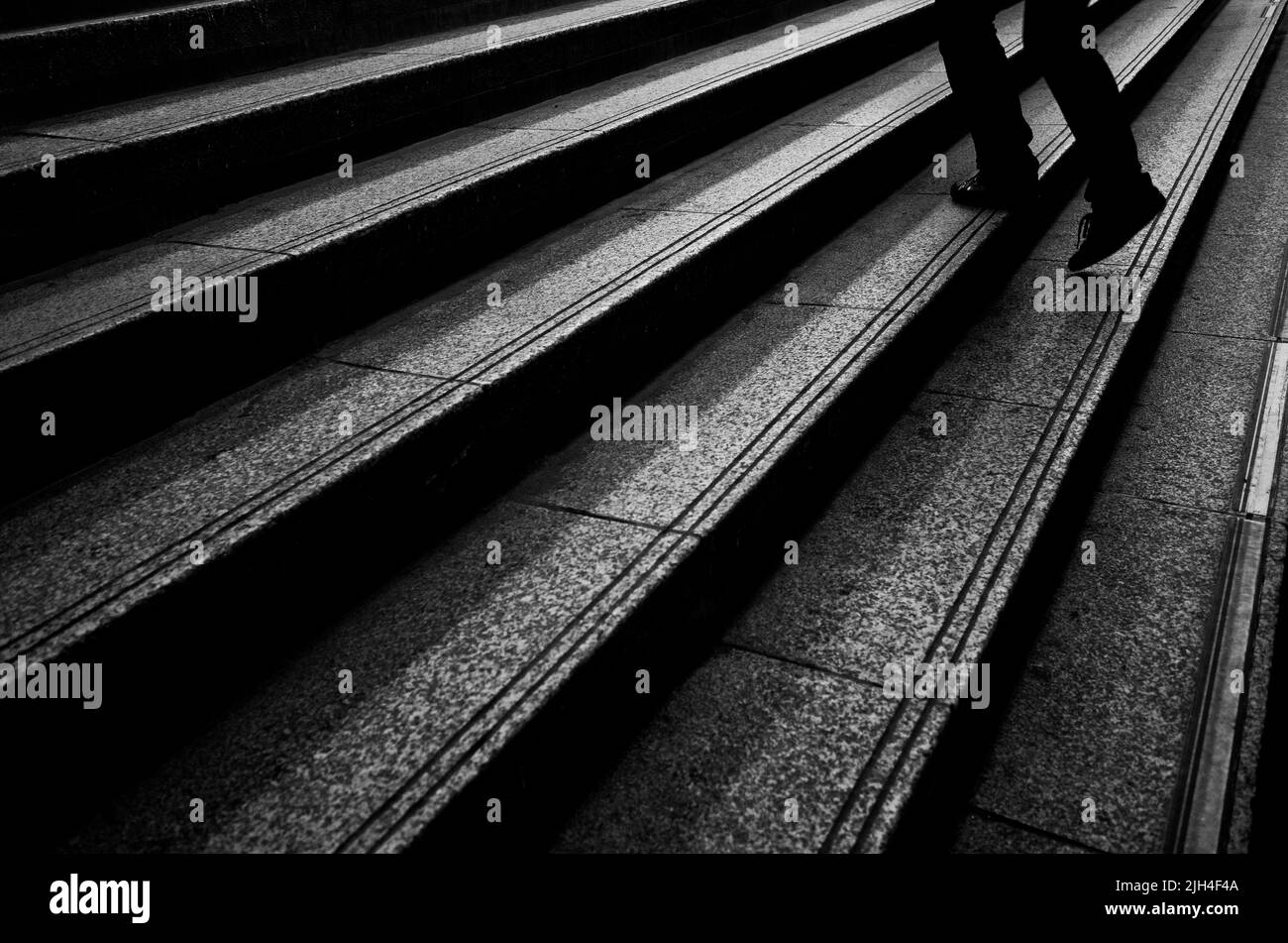 keep moving forward like stepping up stair step by step Stock Photo