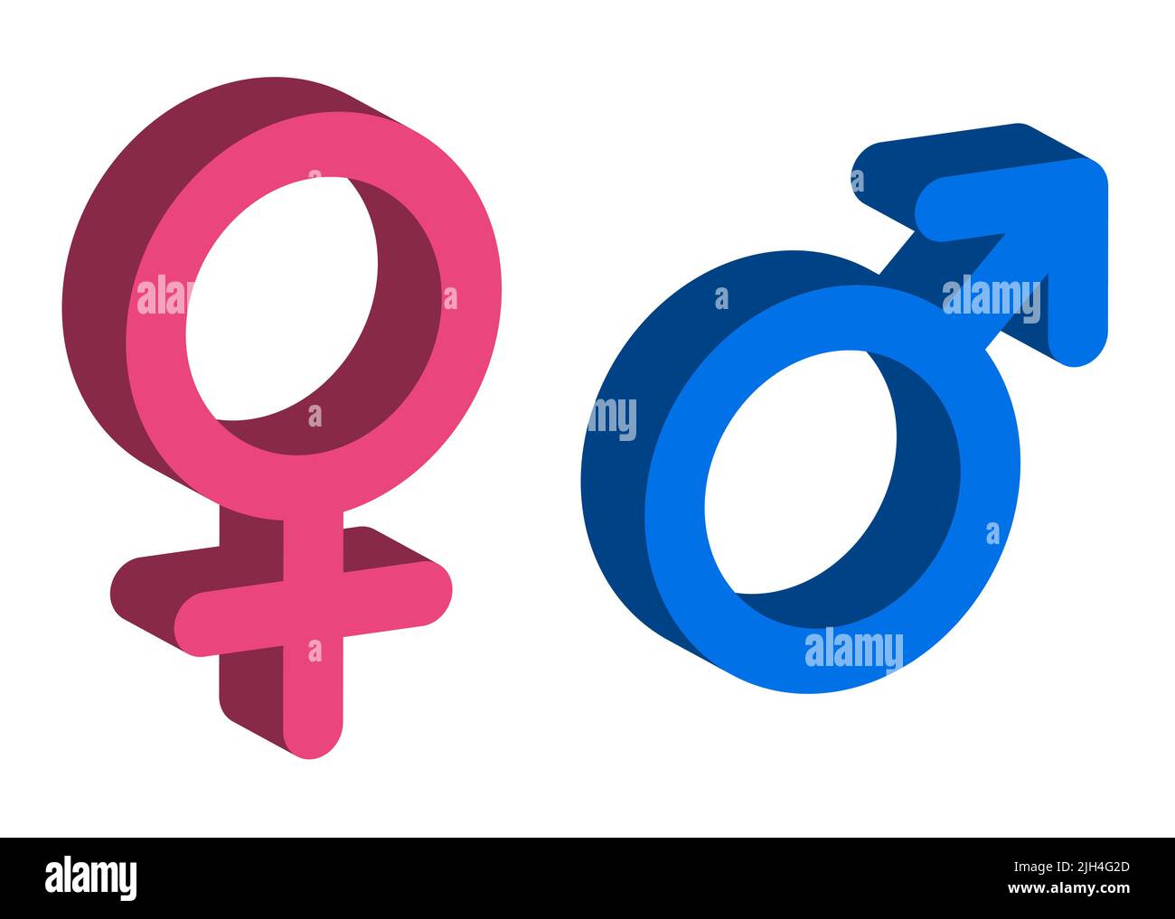 Man woman male female gender signs. Vector design Stock Vector