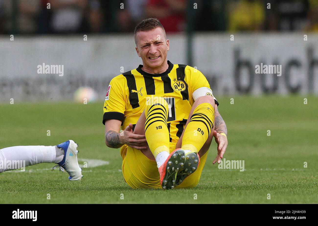 Exit, Germany. 14th July, 2022. firo : July 14th, 2022, football, 1st  Bundesliga, season 2022/2023, SC Verl - BVB, Borussia Dortmund Marco REUS,  BVB, single action Credit: dpa/Alamy Live News Stock Photo - Alamy