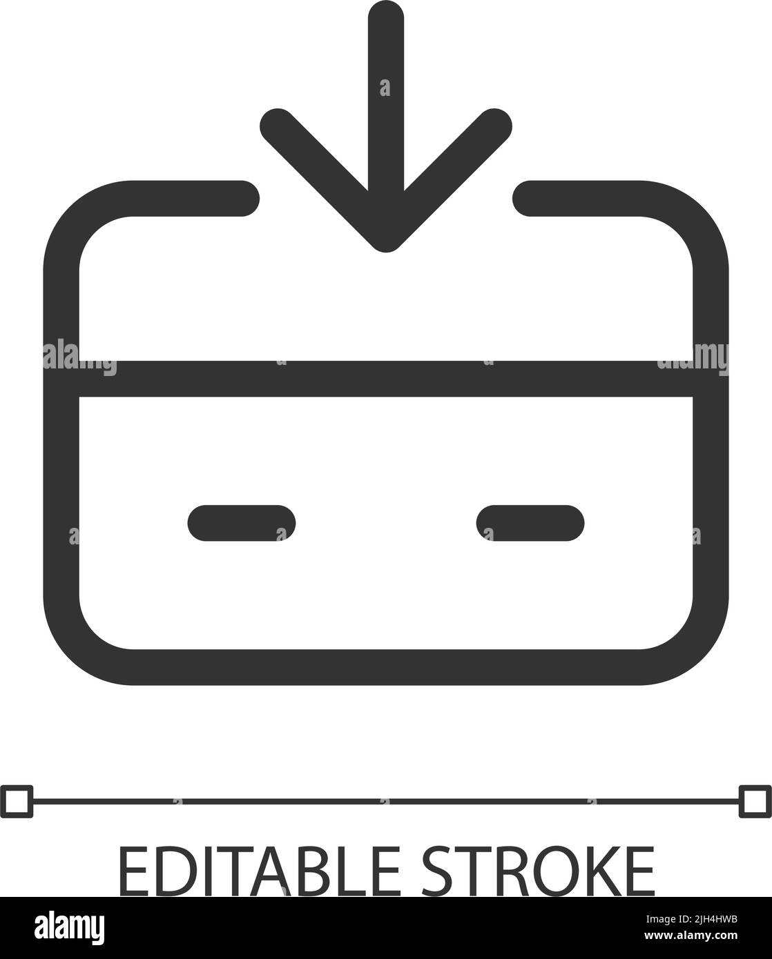 Receive money pixel perfect linear ui icon Stock Vector Image & Art - Alamy