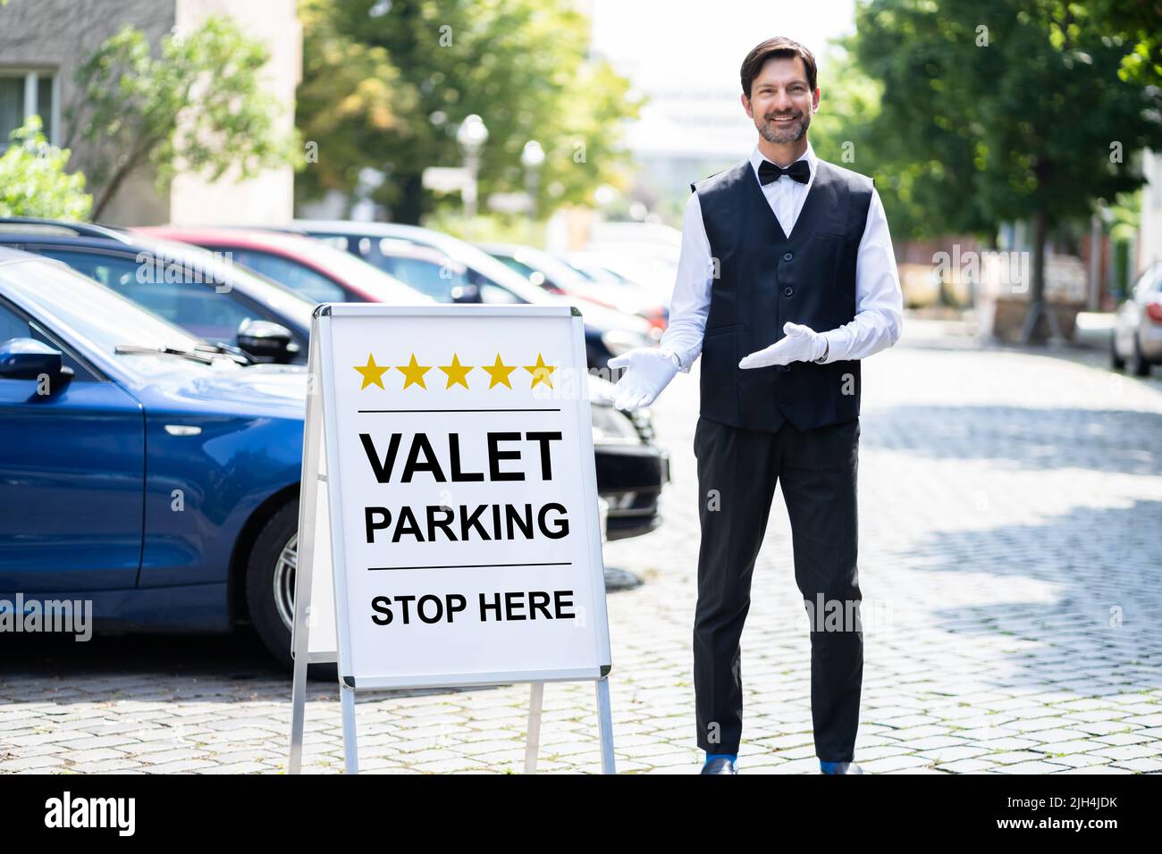 Valet Parking Hotel Service. Man Driver Standing Stock Photo Alamy