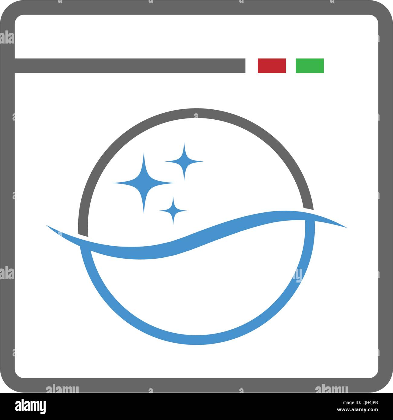 Laundry, clothes washing icon logo illustration template Stock Vector