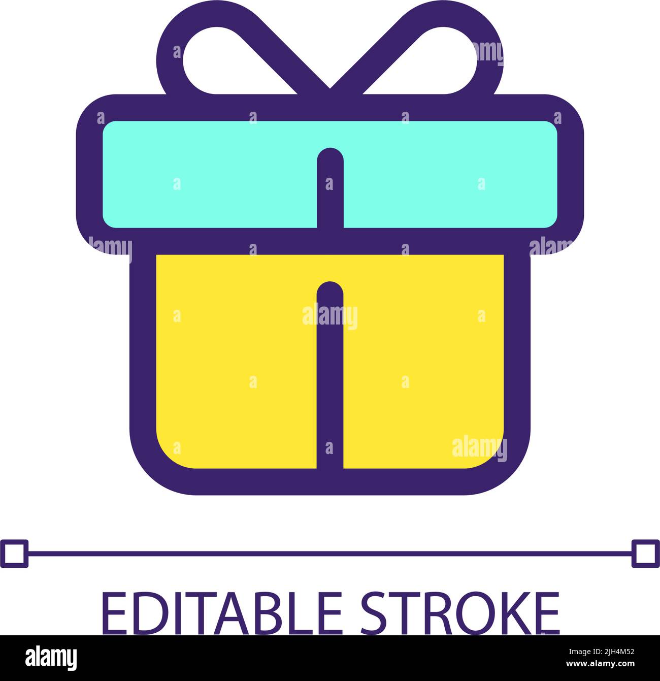 Gift pixel perfect RGB color ui icon Stock Vector Image & Art - Alamy