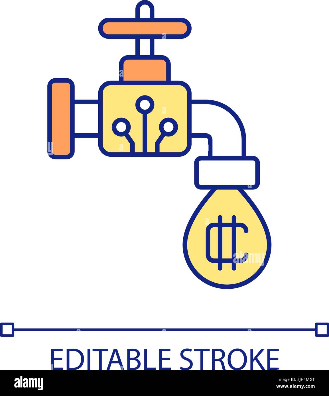 Crypto faucet RGB color icon Stock Vector Image & Art - Alamy