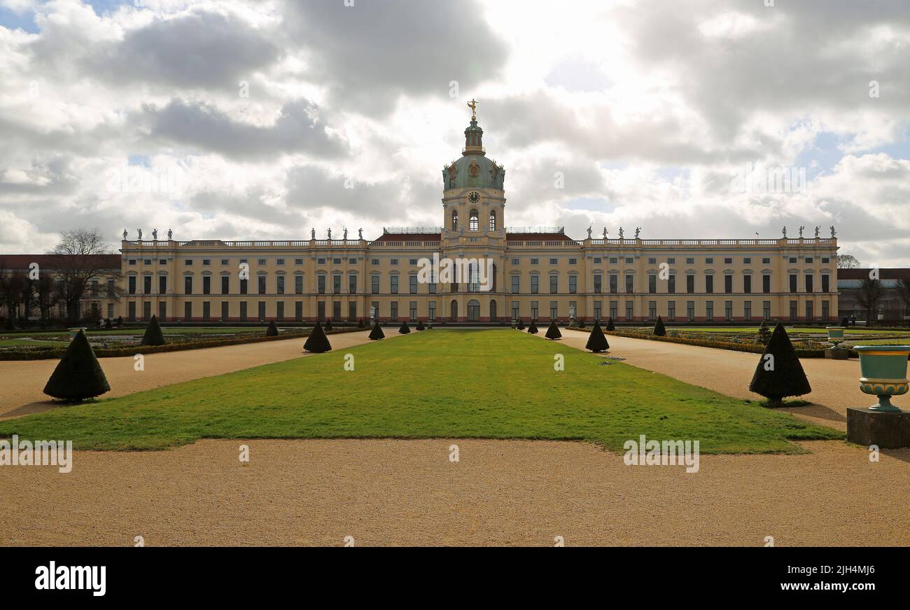 Landscape with The Charlottenburg Palace - Berlin, Germany Stock Photo