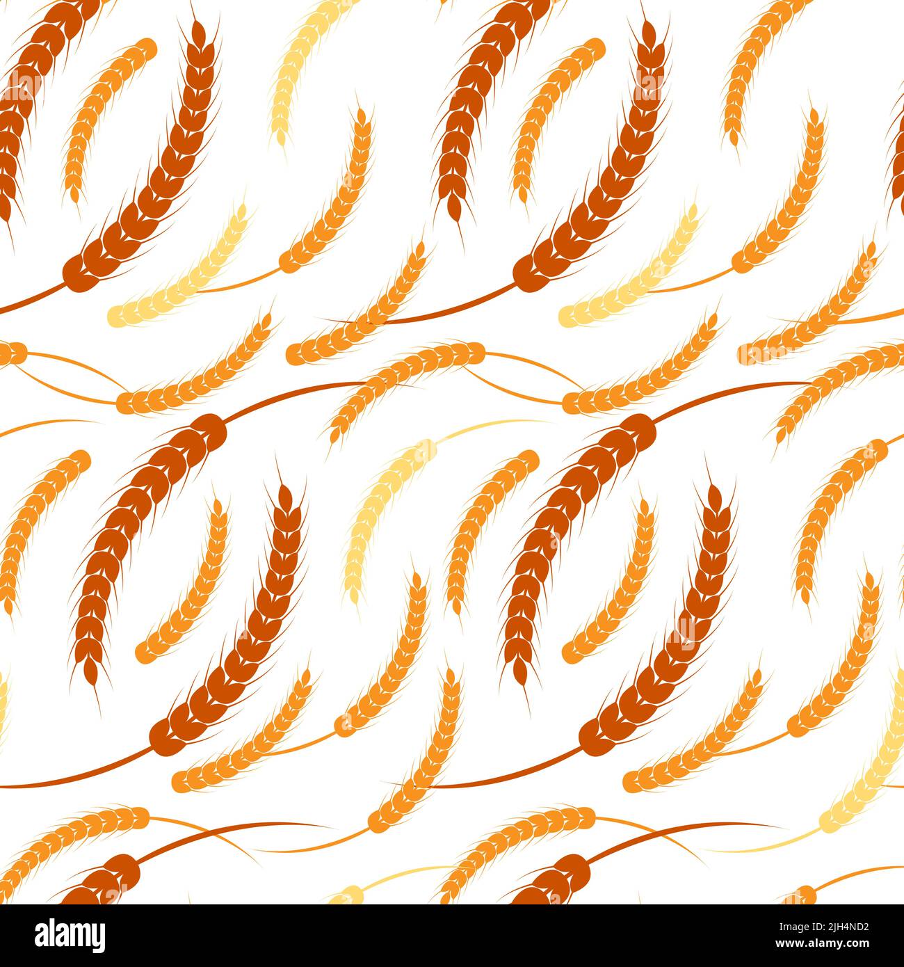 Seamless pattern ears of wheat on a transparent background. Multi color vector illustration Stock Vector