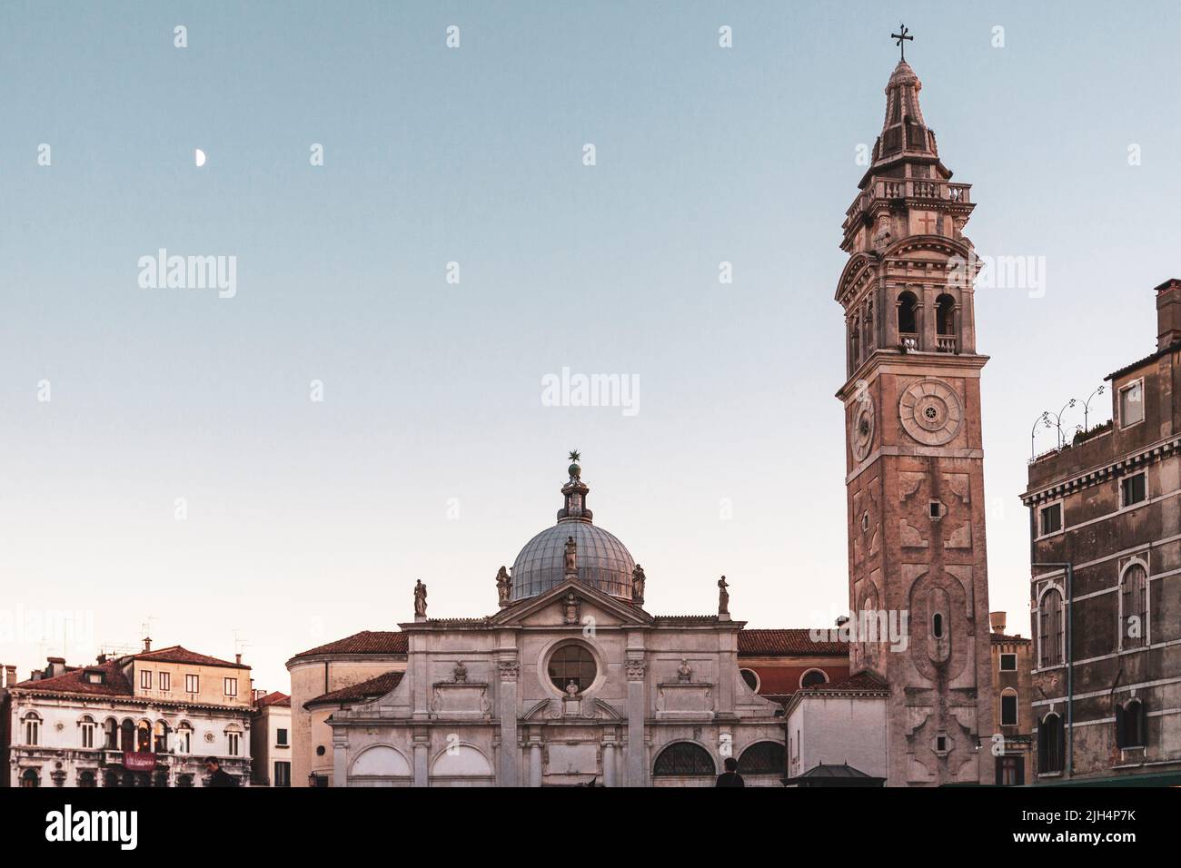 Church's facade of St Maria Formosa at dusk. Venice, Veneto. Italy Stock Photo