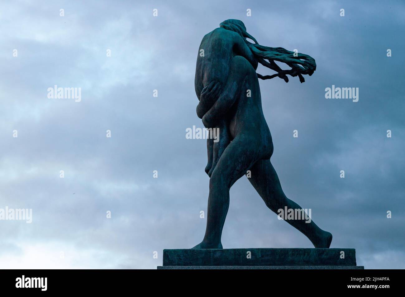 Bronze statues illustrating relationships between adults located inside Frogner Park. Oslo, Ostlandet. Norway Stock Photo